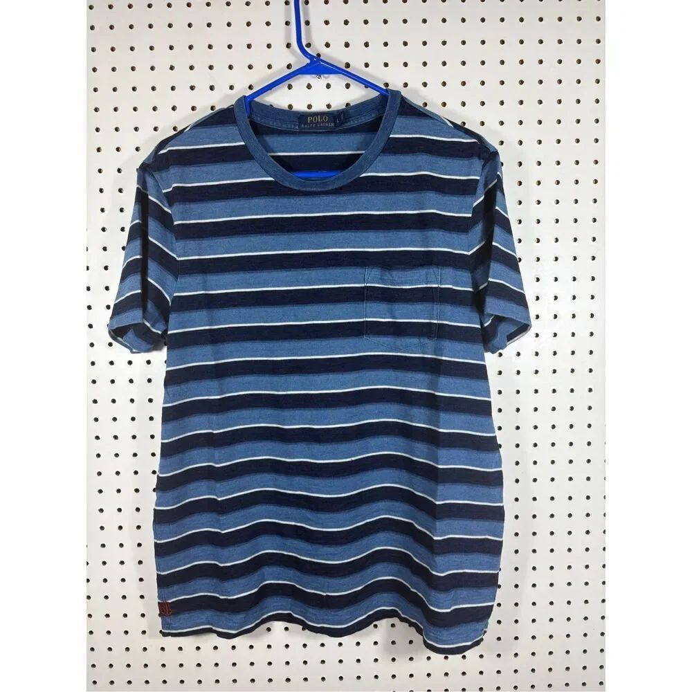 Polo Ralph Lauren Mens striped Tee shirt size L